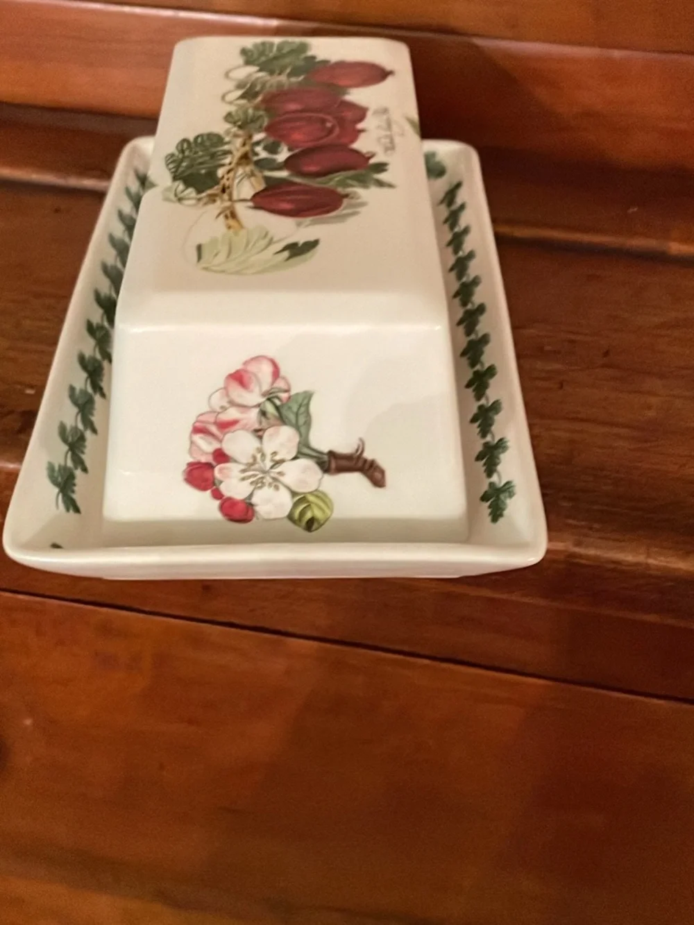 Vintage Portmeirion Pomona covered butter